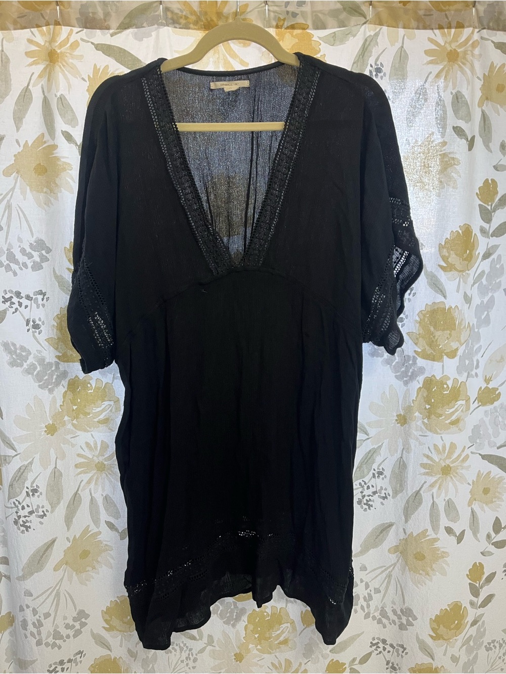 O'Neill Black V-Neck Swim Cover-Up Tunic
